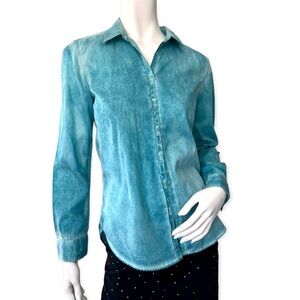 Kelly Wearstler Button Down Cotton Long Sleeve Shirt Size S